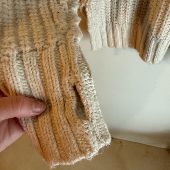 Aerie Beige Knit Crew Neck Sweater - Picture 7 of 9